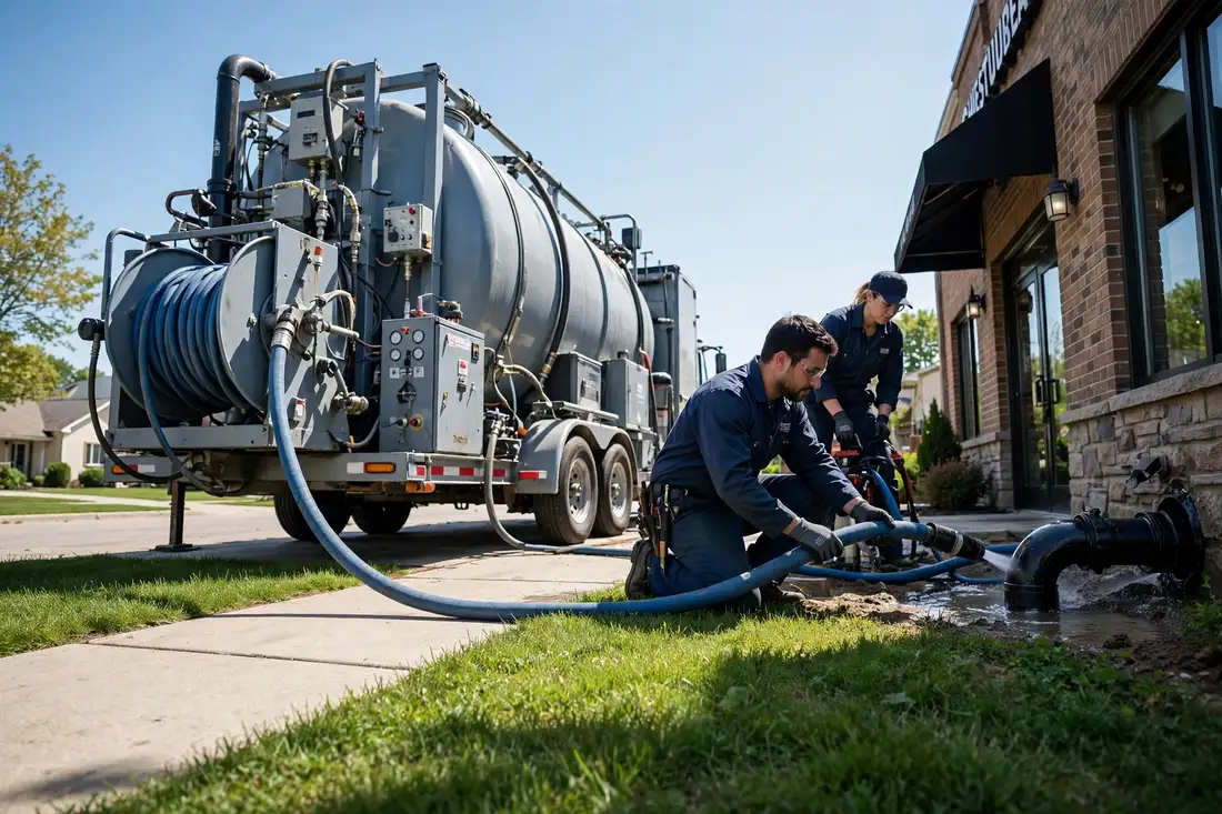 servicios comerciales de alcantarillado en East Dundee, IL — especialista local trabajando