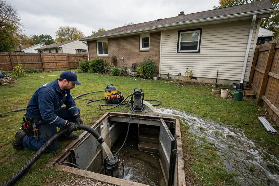 Emergency sewer repair in Bloomingdale, IL — local sewer specialist at work