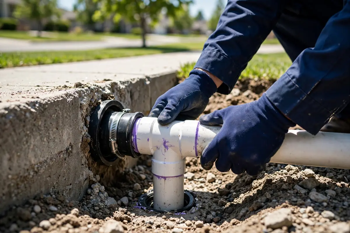 Sewer line installation in Hoffman Estates, IL — local sewer specialist at work