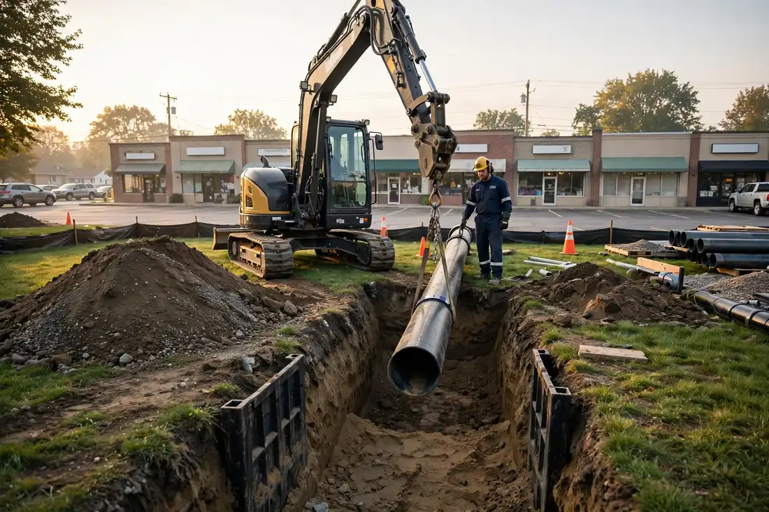 Sewer line installation in Streamwood, IL — local sewer specialist at work
