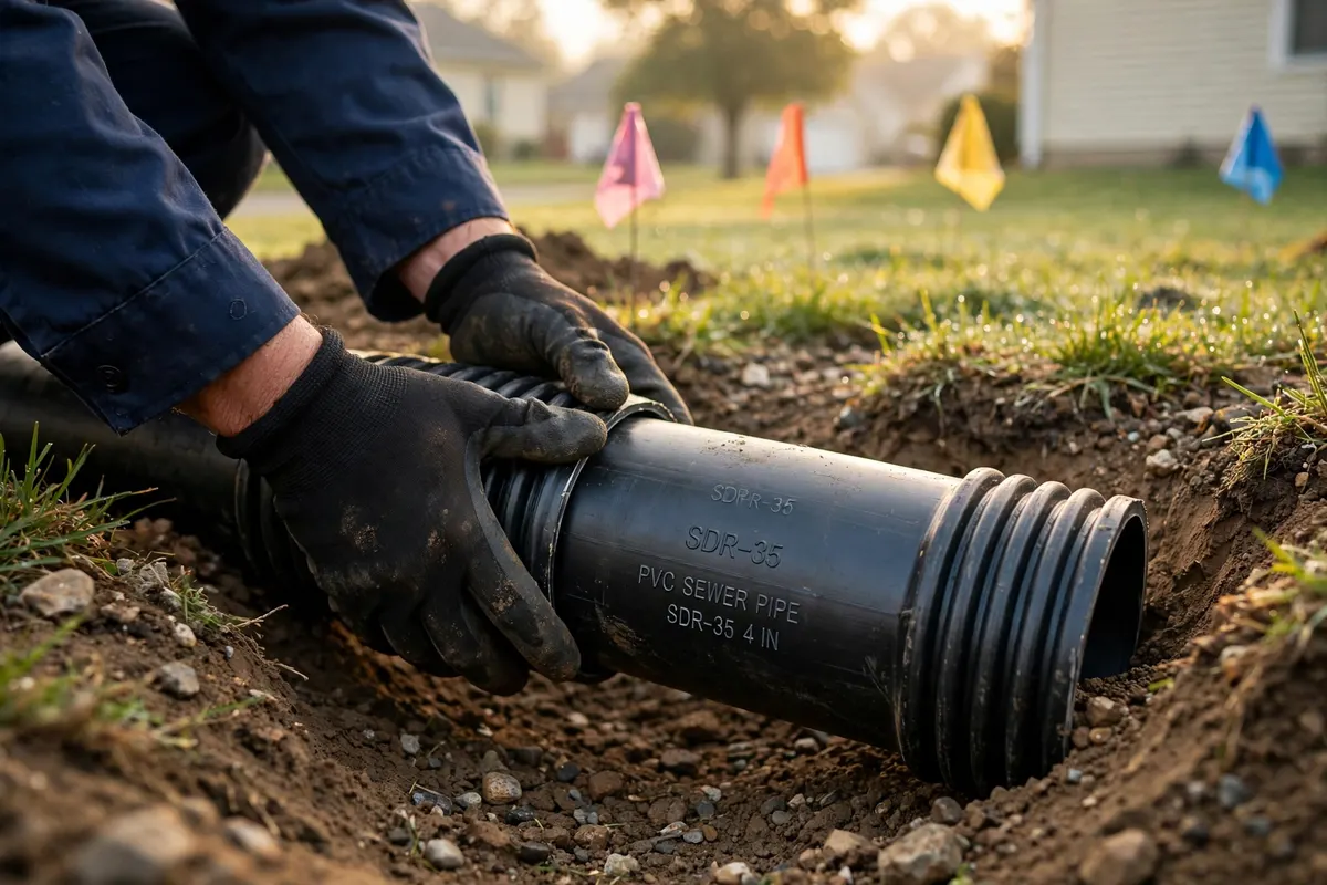 Sewer line replacement in Palatine, IL — local sewer specialist at work