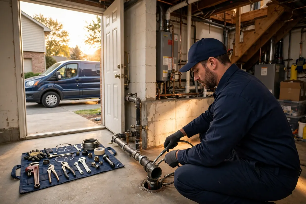 mantenimiento de alcantarillado en Hoffman Estates, IL — especialista local trabajando