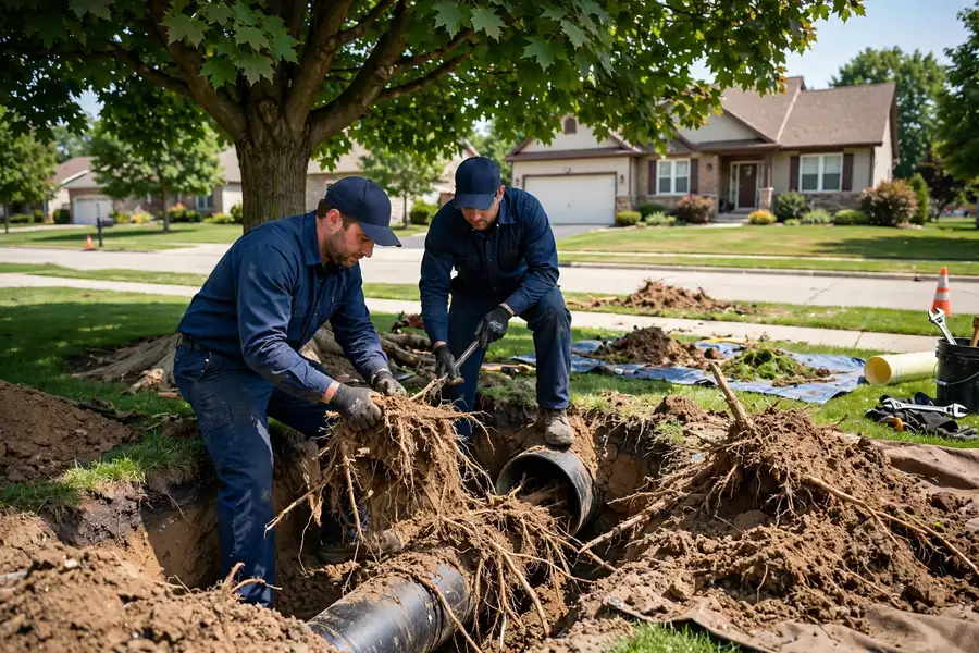 Tree root removal in Glendale Heights, IL — local sewer specialist at work