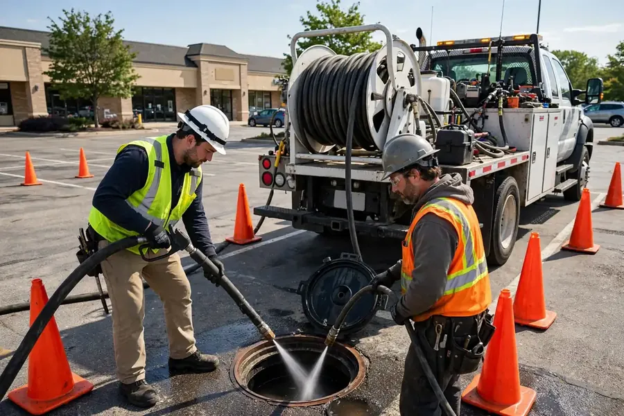 Commercial sewer line jetting in Elgin, IL