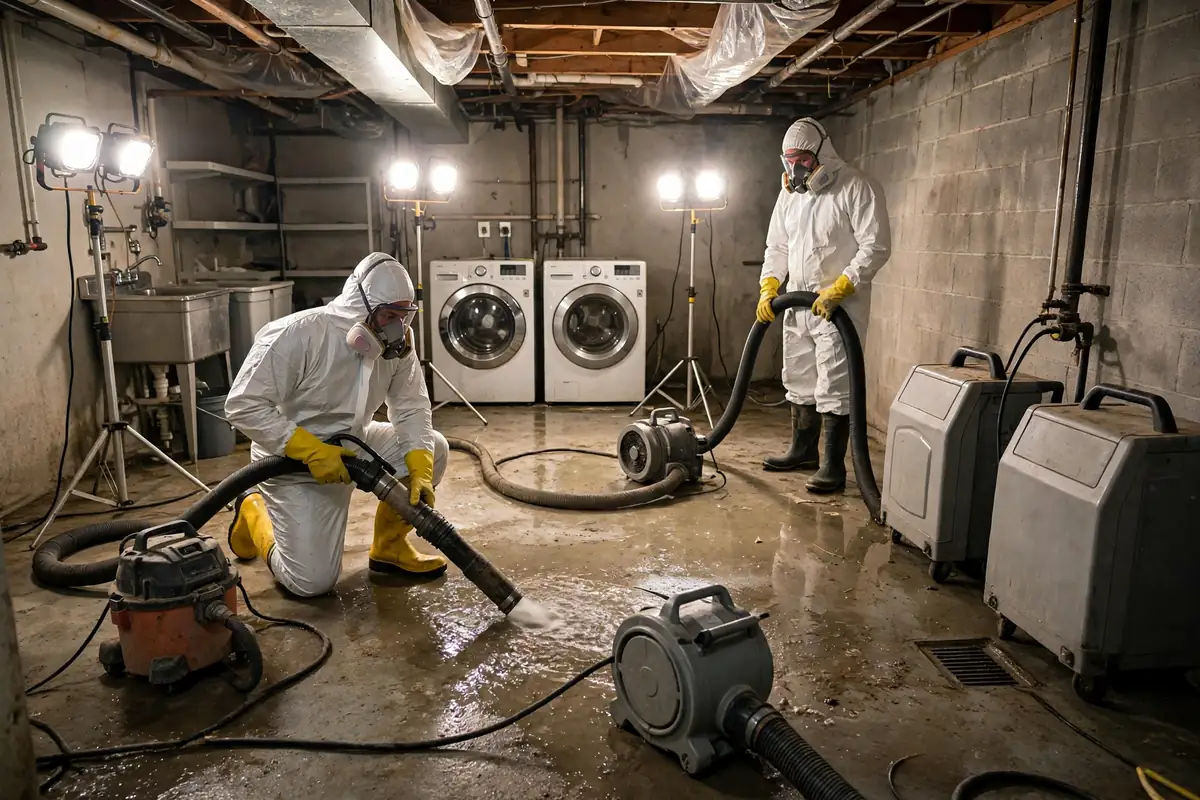 Emergency sewage backup cleanup in Itasca, IL