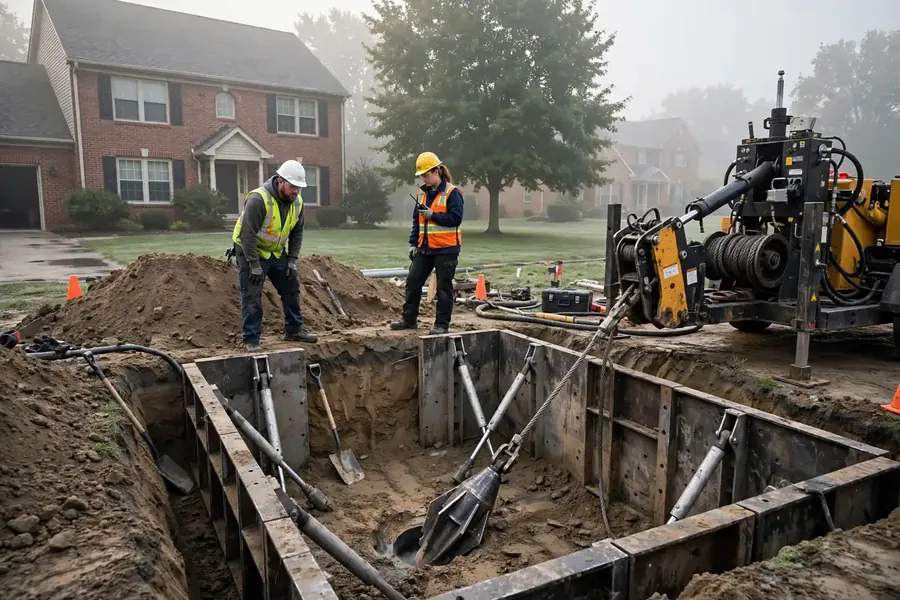 Trenchless pipe bursting replacement in Bartlett, IL
