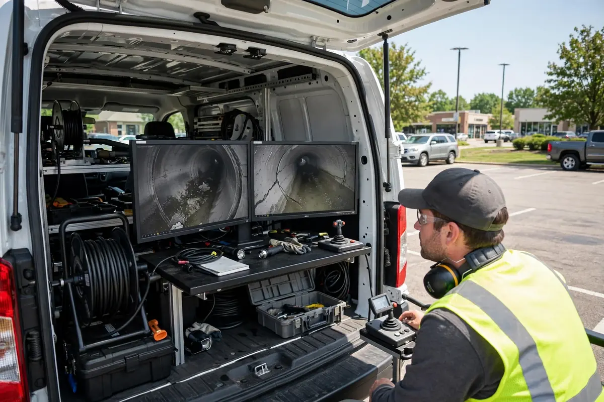 Sewer camera van workstation in Rolling Meadows, IL