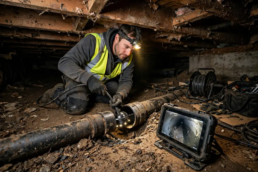 Inspección con cámara de alcantarillado en Roselle, IL