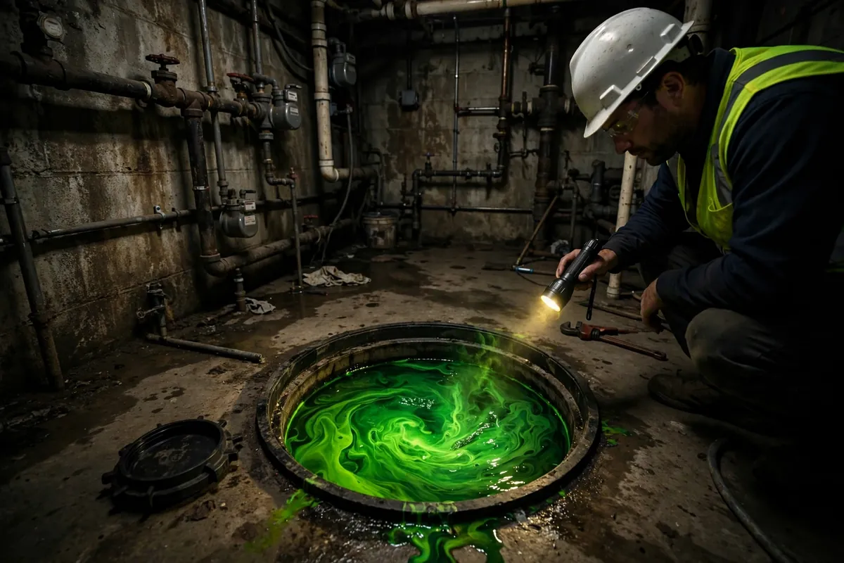 Dye testing for a sewer leak in Itasca, IL