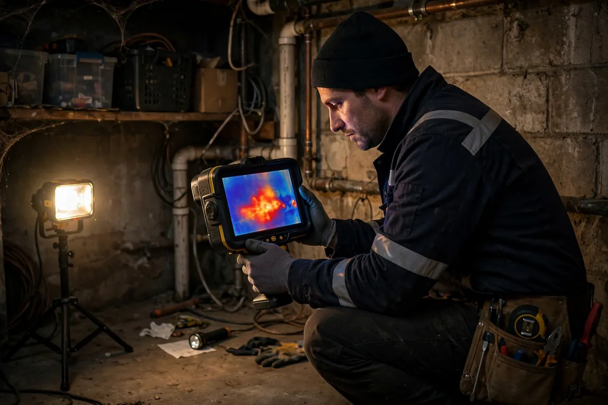 Thermal imaging sewer leak detection in Schaumburg, IL