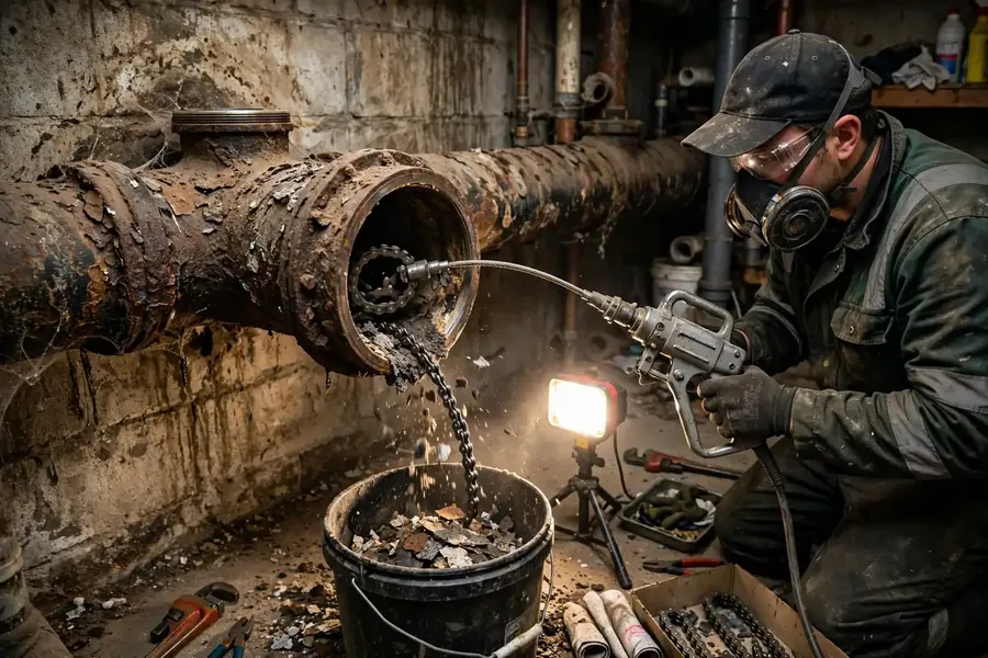 Cast iron pipe descaling in Hanover Park, IL