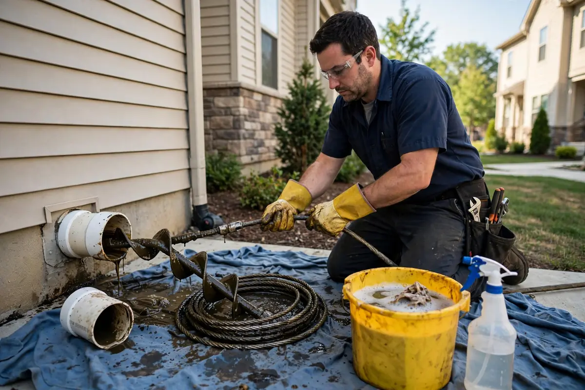 Limpieza de línea de alcantarillado en Hoffman Estates, IL