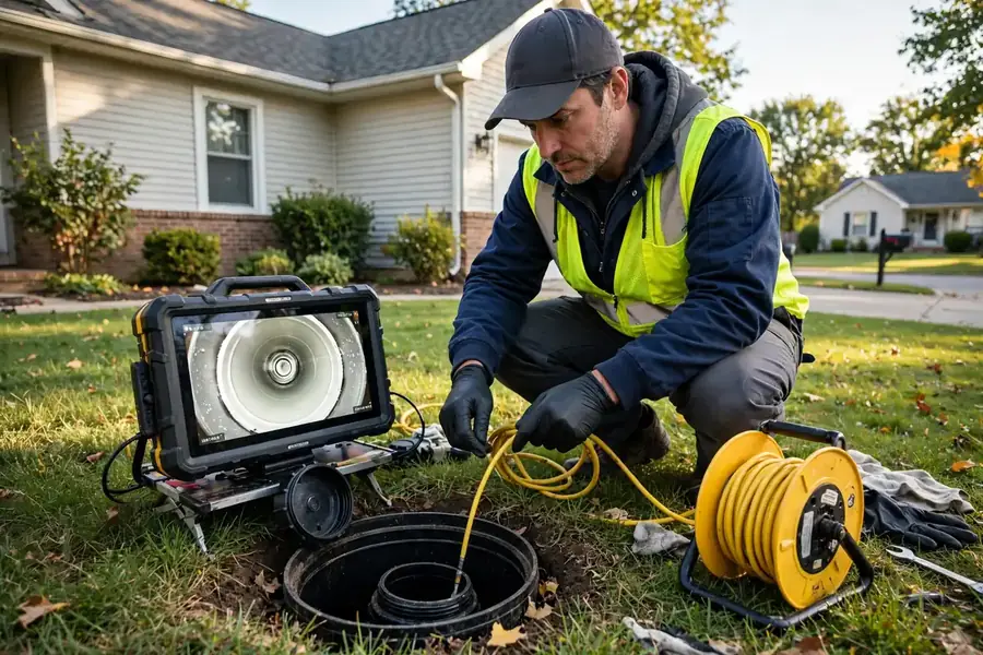 Annual sewer maintenance camera check in Bartlett, IL