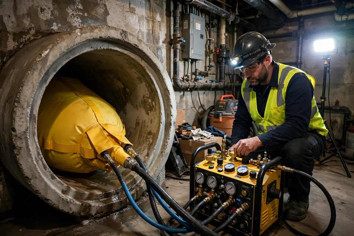 Trenchless point repair packer in Itasca, IL