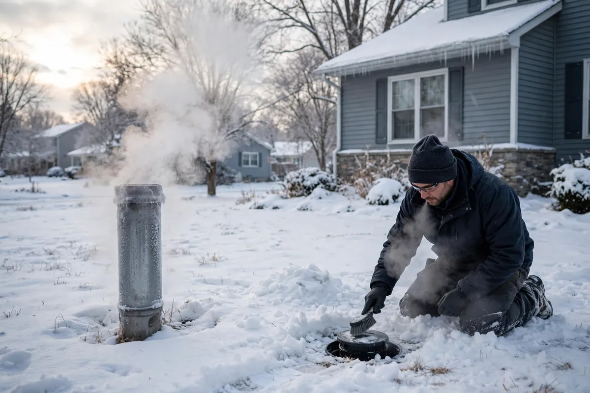 Servicio de tuberías de alcantarillado congeladas en invierno en Bartlett, IL